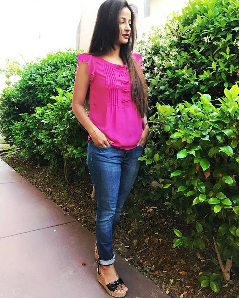 Bright Pink Top With Jeans Looks Fabulous
