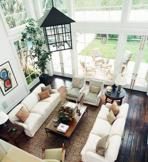 Captivating White Interiors With Lantern