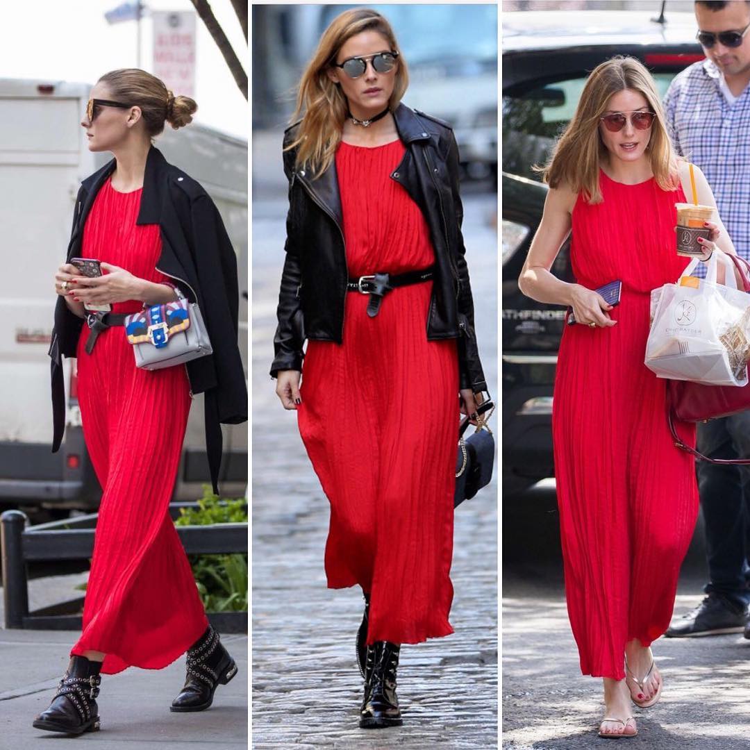 Charismatic Red Street Spring Style