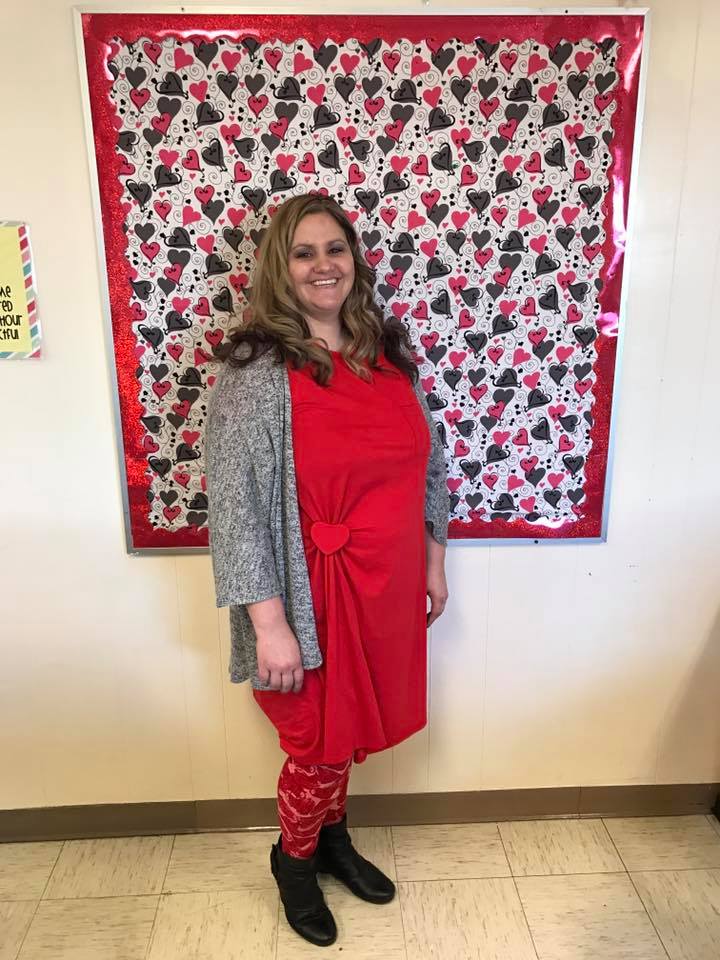 Dazzling Valentine's Day Outfit With Grey Shrug