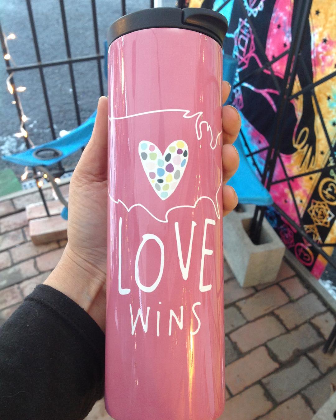 Impressive Pink Water Bottle With Love Message On It