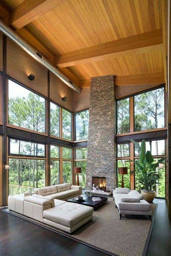 Rustic Touch Contemporary Living Space