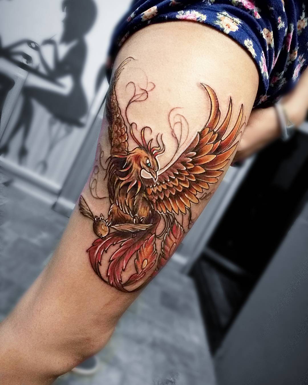 Alluring Phoenix Fawkes Tattoo Of Harry Potter Chapter