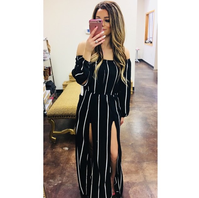 Black & White Stripes Jumpsuit With Slits Perfect For Ultimate Spring