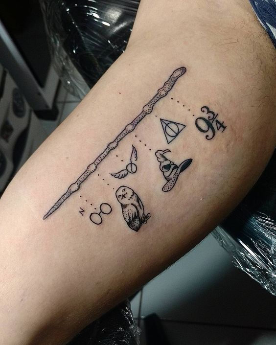 Broomstick Designer Tattoo Idea From Harry Potter