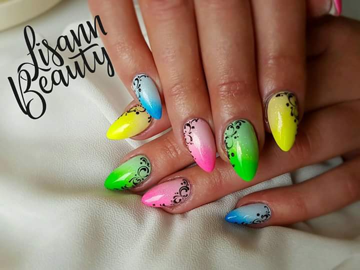Colorful Nail Art For Summer