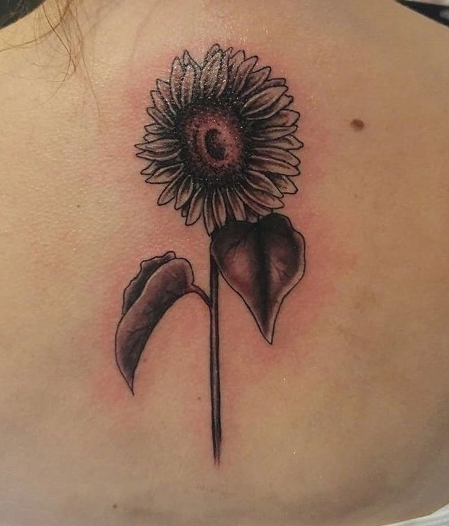 Another Awesome Sunflower Tattoo On Back