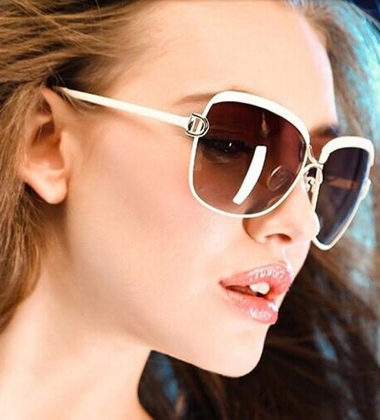 Big Copper Frame Sunglasses For Women