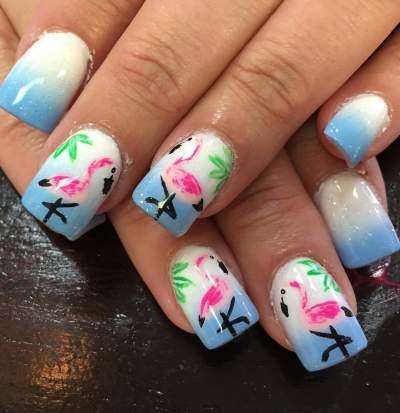 Charismatic Flamingo Nails Perfect For Summer