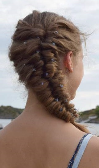 Elastic Braid With Some Flowers For Beach Party