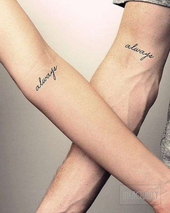 Elegant Love Couple Tattoo