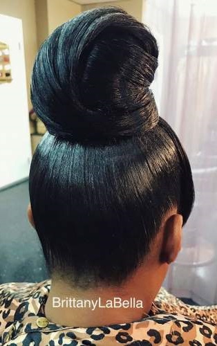 Elegant Sleek Bun Done On Virgin Hair