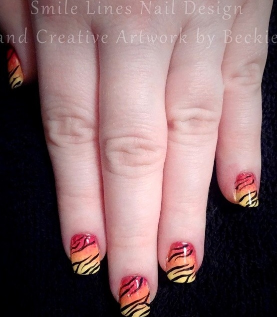 Exotic Tiger Stripes Nails