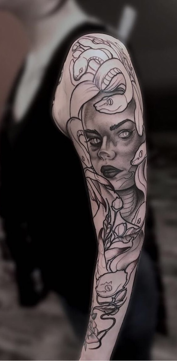 Feminist Full Sleeve Tattoo Idea