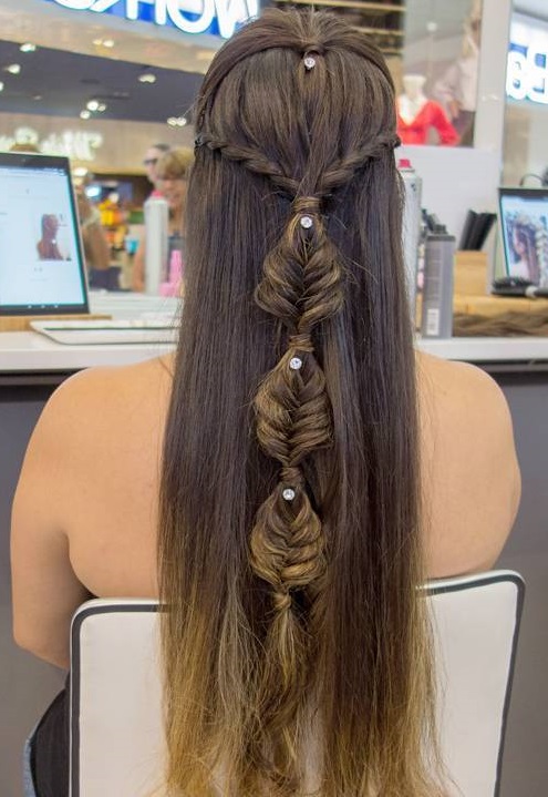 Fishtail Memory Braid With Silver Studs