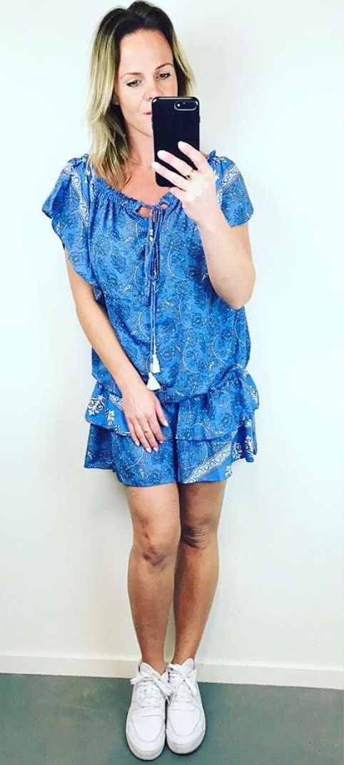 Get Ready For Summer With This Comfortable Blue Romper