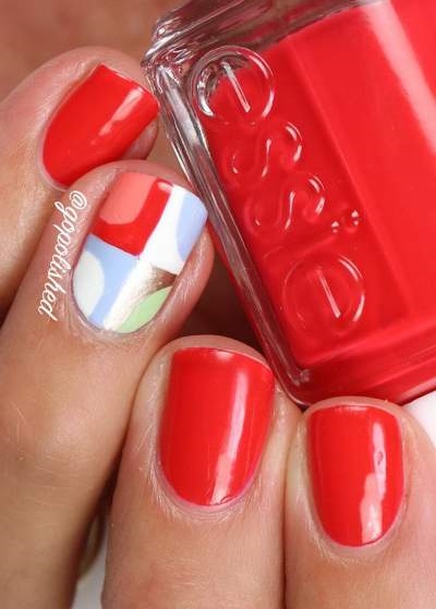 Glossy Nail Art For A Bold Look
