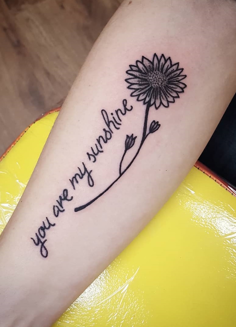 Little Walk In Sunflower And Handwriting
