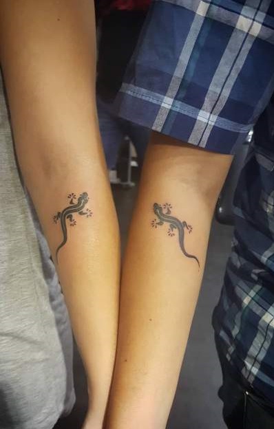Lizard Couple Tattoo Idea