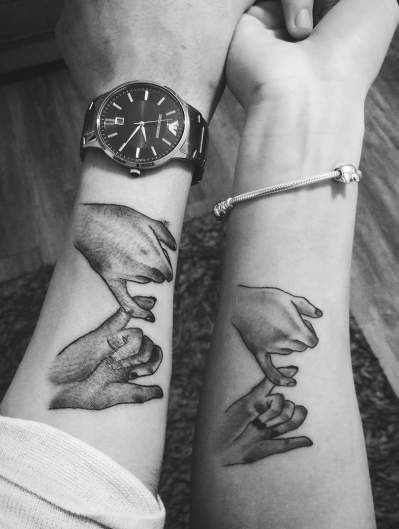 Love Is Life Romantic Couple Tattoo