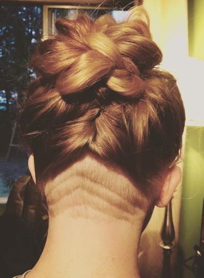 Loving This Braided Top Knot With A Simple Design Undercut