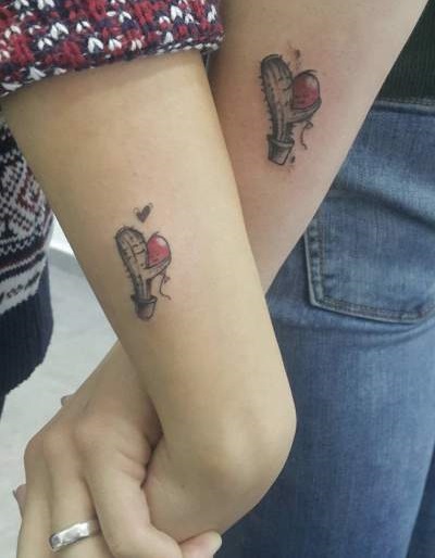 Passionate Love Cactus Tattoo
