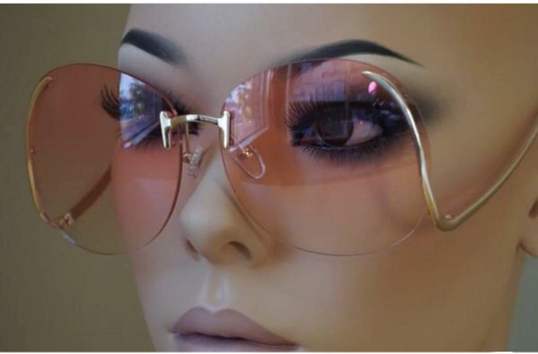 Pretty Pink Clear Half Framed Sunglasses