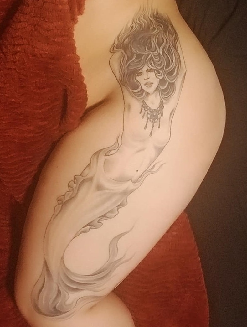 Profound Mermaid Tattoo For Ladies