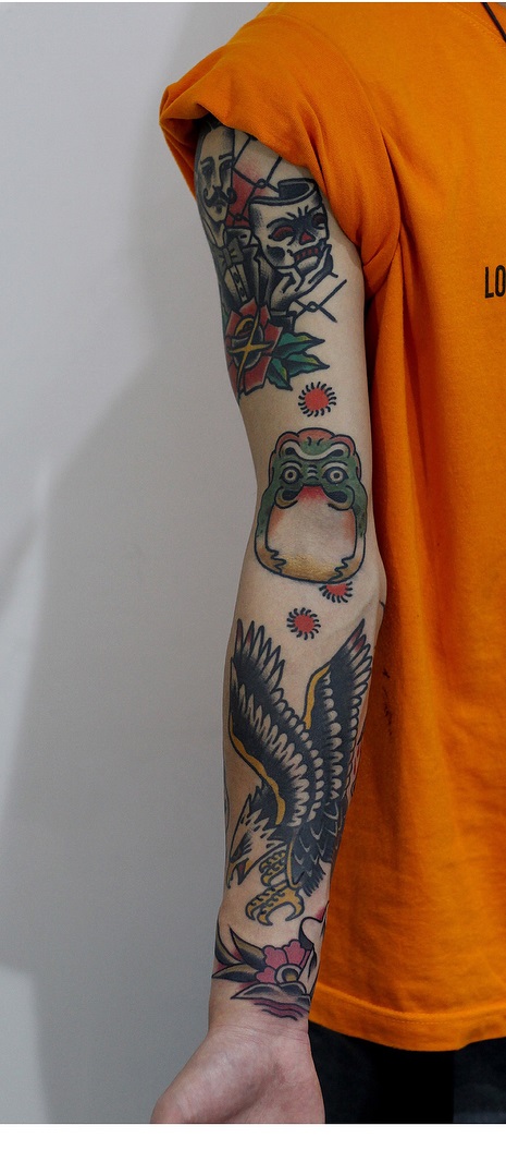 Scary Full Sleeve Tattoo For Girls