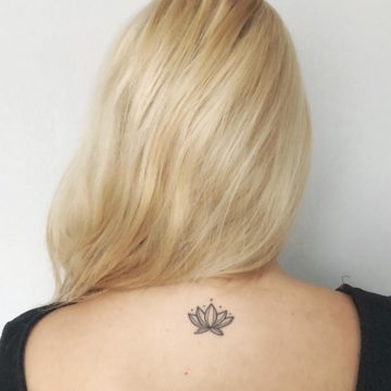 Tiny Lotus Flower Neck Tattoo Will Adore You
