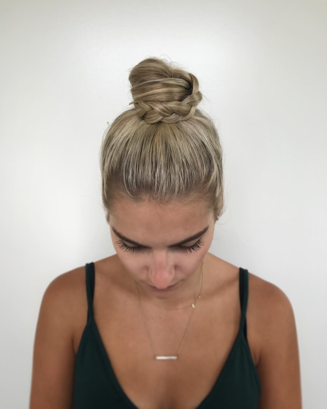 Top Knot Bun With Braid Makes You Look Gorgeous