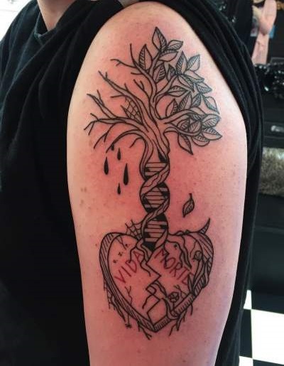 Tree Life Tattoo with Heart