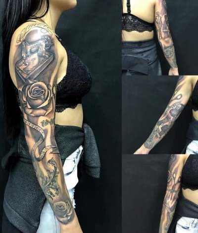 Ultimate And Unique Full Sleeve Tattoo For Girls