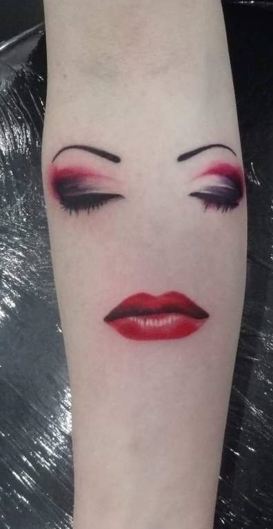 Ultimate Realistic Makeup Tattoo on Arm