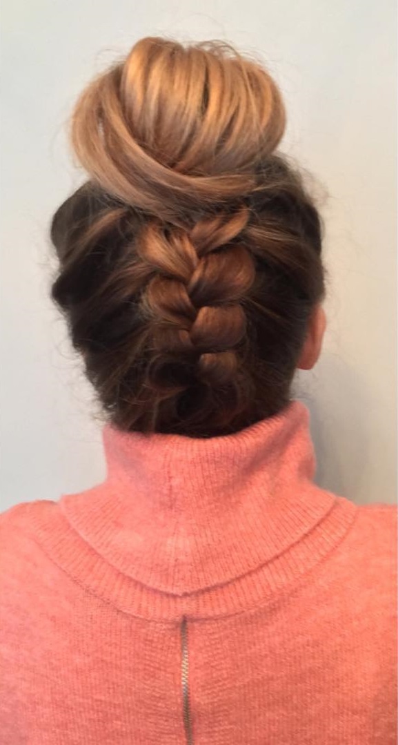 Wonderful Upside Braid Plus Top Knot For Today