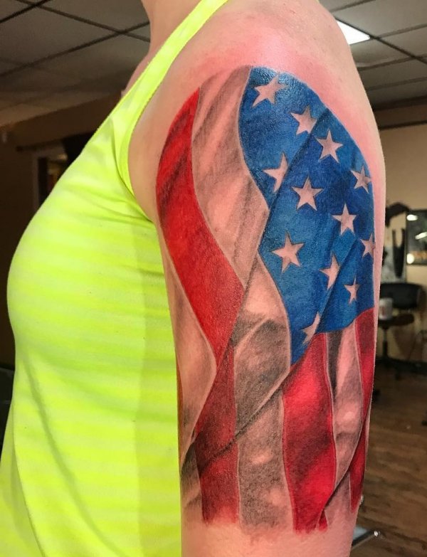 Celebrate Memorial Day With Flag Tattoo