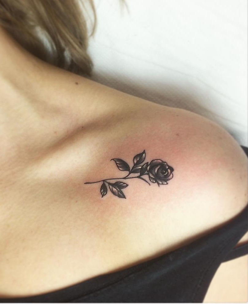 Little Rose On Shoulder