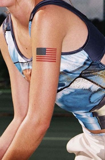 Simple Flag Tattoo On Arm