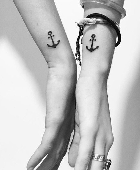 Best friend anchor tattoo idea