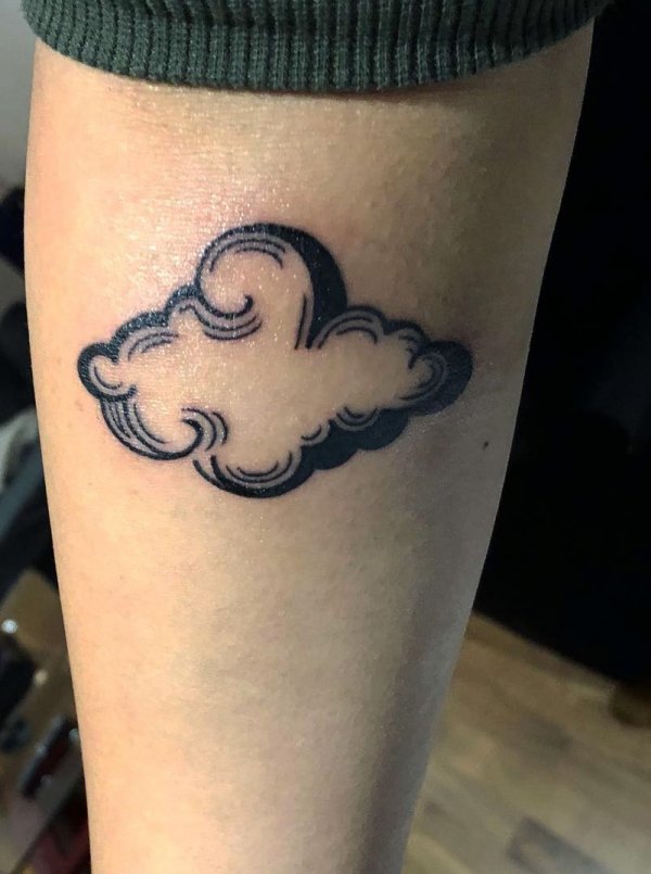 Charismatic Cloud Swirls Tattoo Idea