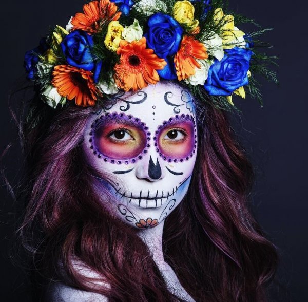 Chic Diamond Sugar Skull Makeup For Halloween Disgusting Halloween Makeup Ideas