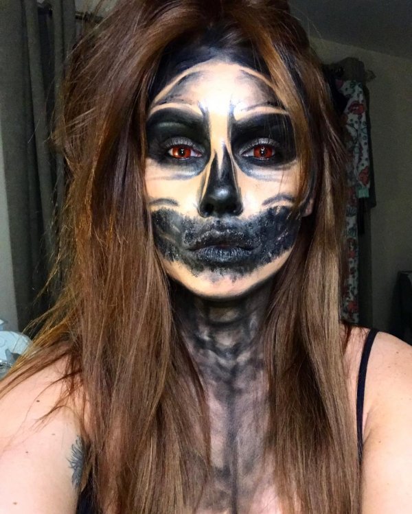 Crazy Skull Makeup Idea