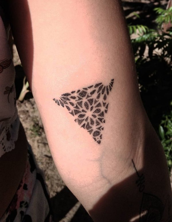 Designer Triangle Mandala Tattoo