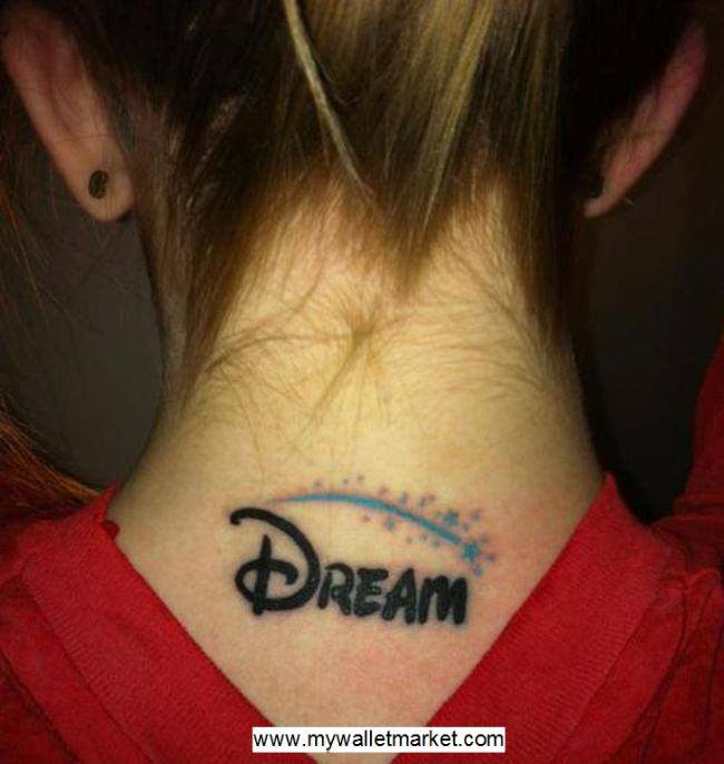Dream Tattoo On Neck