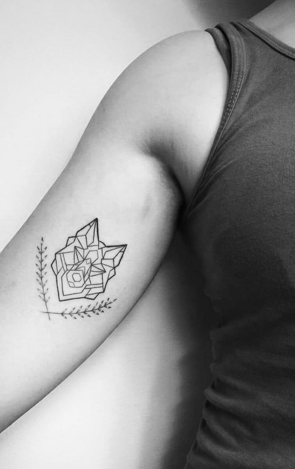 Easy Minimize Linework Wolf Tattoo