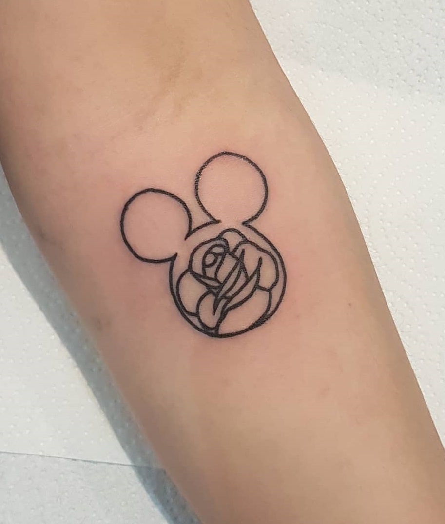 Eye-catching Disney Rose Tattoo