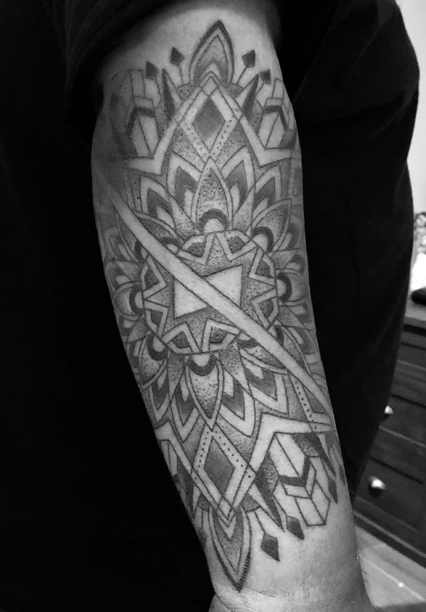 Fabulous Dot Work Geometric Tattoo