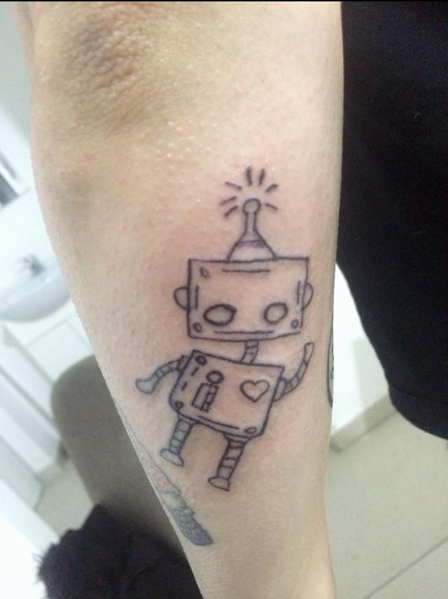 Funny Robot Tattoo Idea