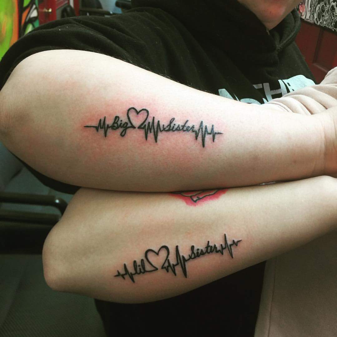 Lovely Big Sis And Lil Sis Forearm Sister Tattoo
