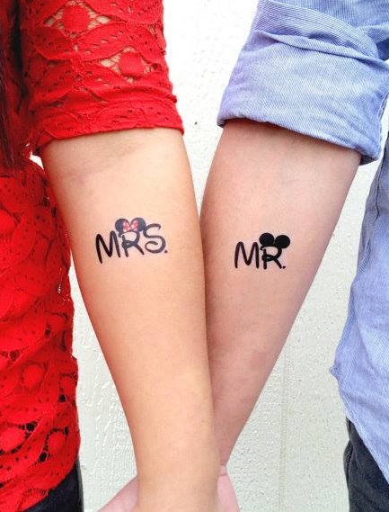 Mrs. And Mr. Couple Tattoo Design